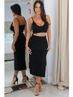 50110 Knit Midi Skirt Set