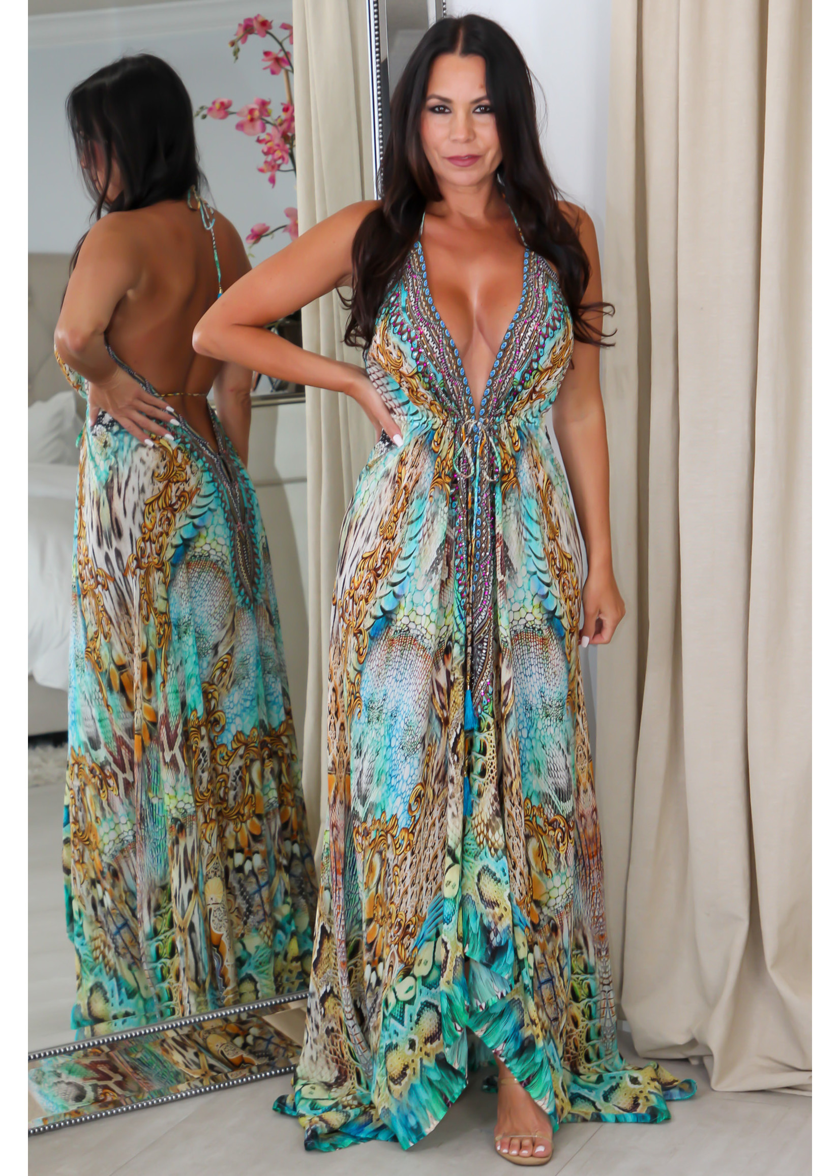 4076 Multi Color Stone Dress