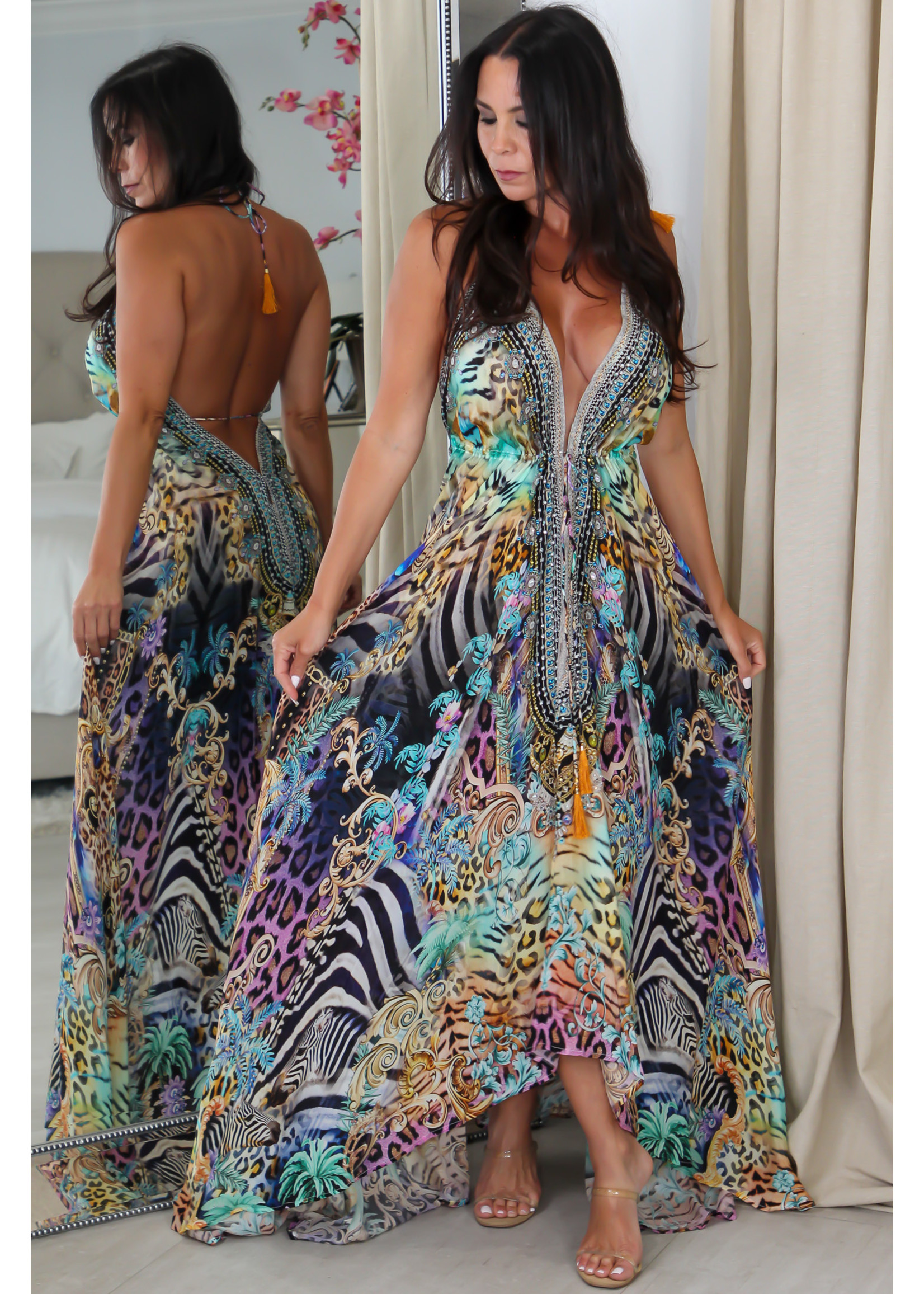 4088 Multi Color Stone Dress