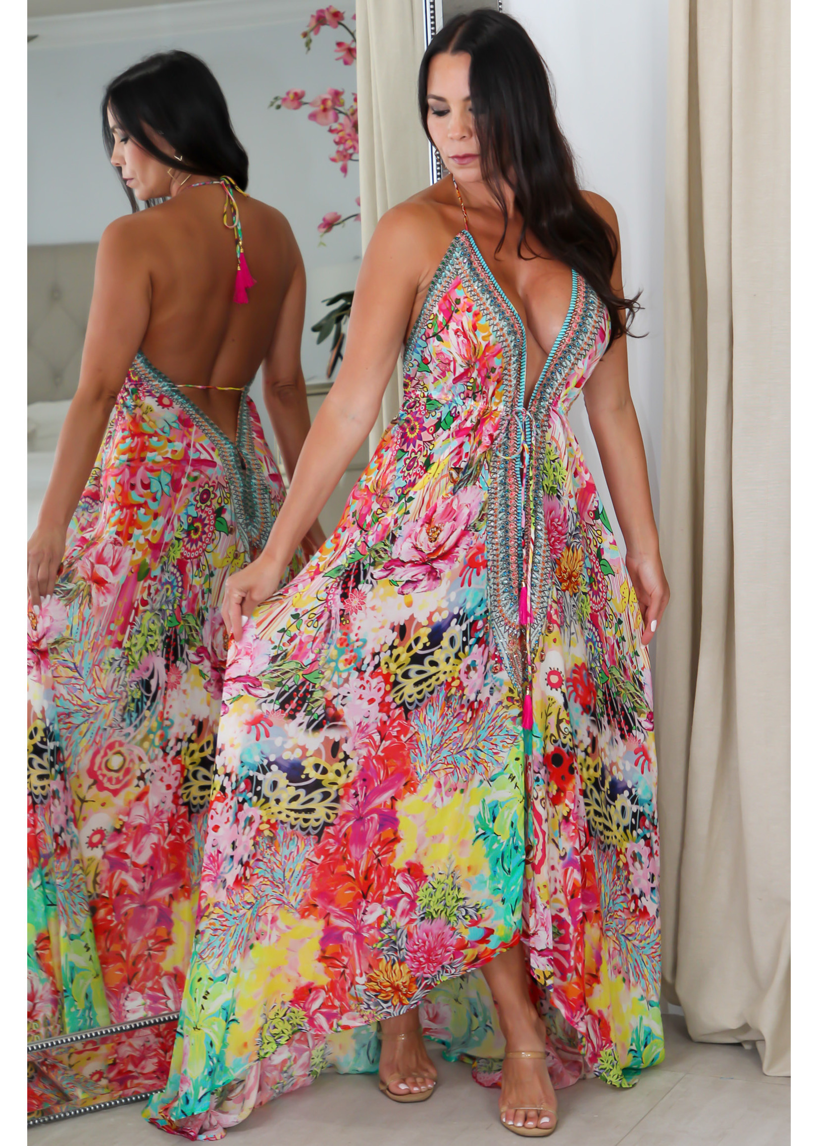4090 Multi Color Stone Dress