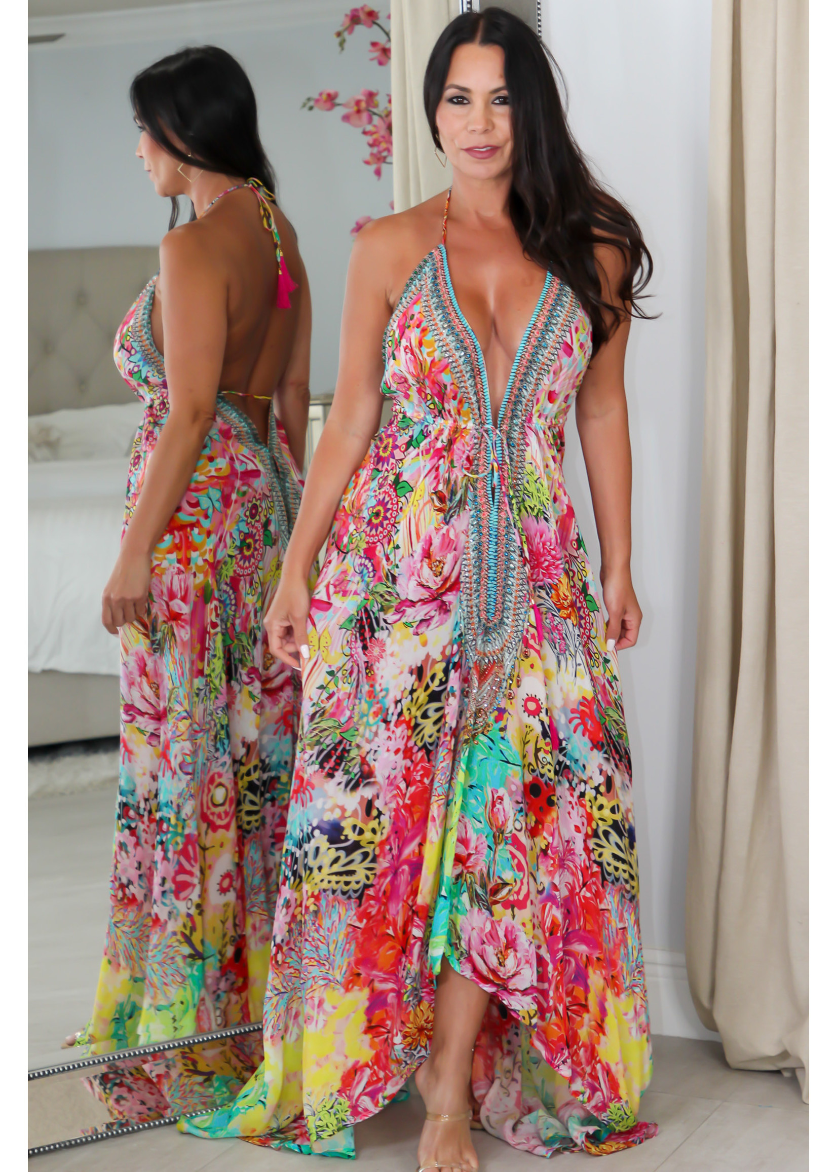 4090 Multi Color Stone Dress