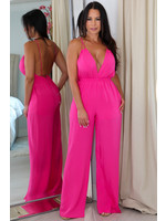 1048 Solid Sexy Long Jumpsuit