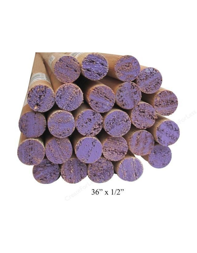 Wood 1/2'' Wooden Dowel Purple