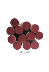 Wood 3/4'' Wooden Dowel Red