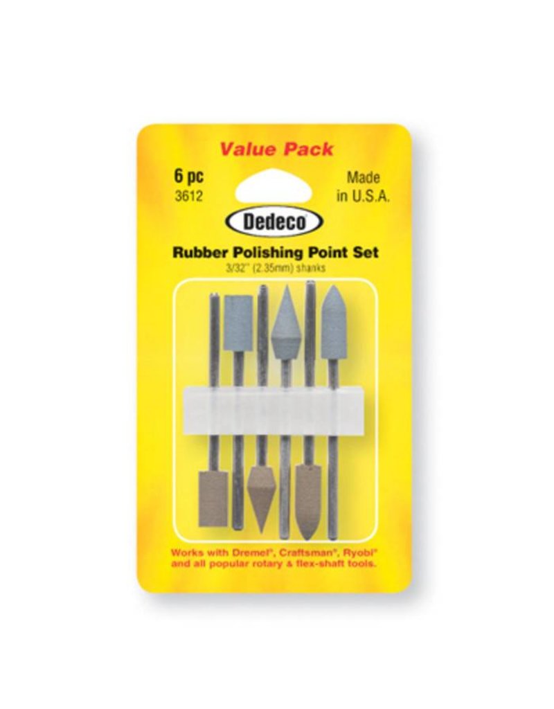 Rubber Polish Point Set 6pc The Compleat Sculptor The Compleat Sculptor
