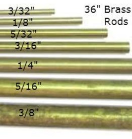 K & S Engineering Solid Brass Rod 3/32'' x 36'' #1161
