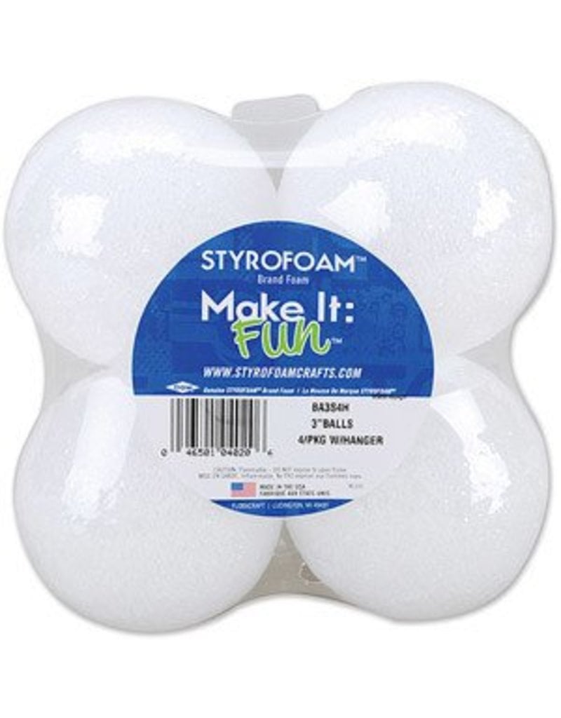 Styrofoam Ball 3'' 6pc