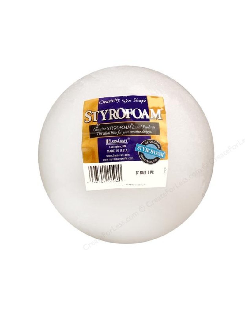 Styrofoam Ball 6'' - The Compleat Sculptor - The Compleat Sculptor