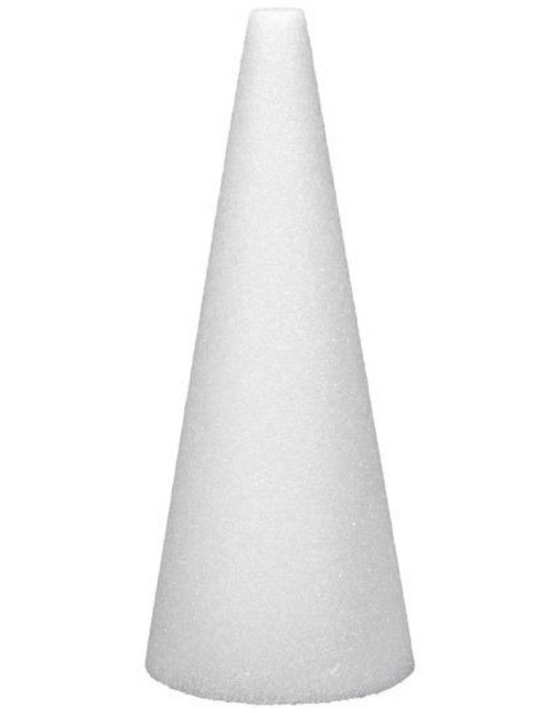 Styrofoam Cone 9''x3'' - The Compleat Sculptor - The Compleat Sculptor