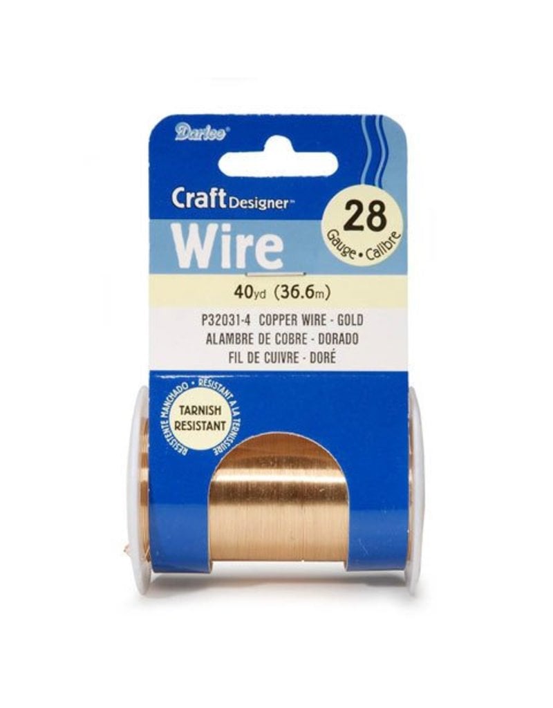 Colored Copper Wire 28 Gauge Gold Color 40 Yards