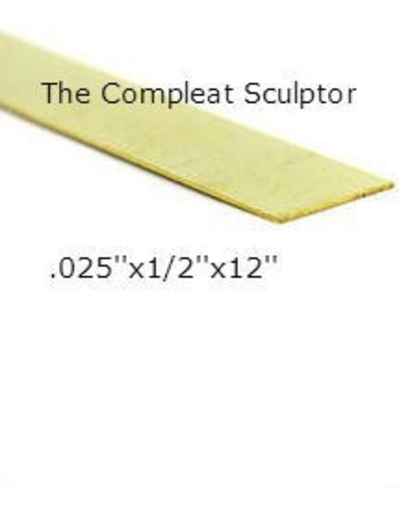 Brass Strip .025''x1/2''x12'' #8236 - The Compleat Sculptor - The Compleat  Sculptor