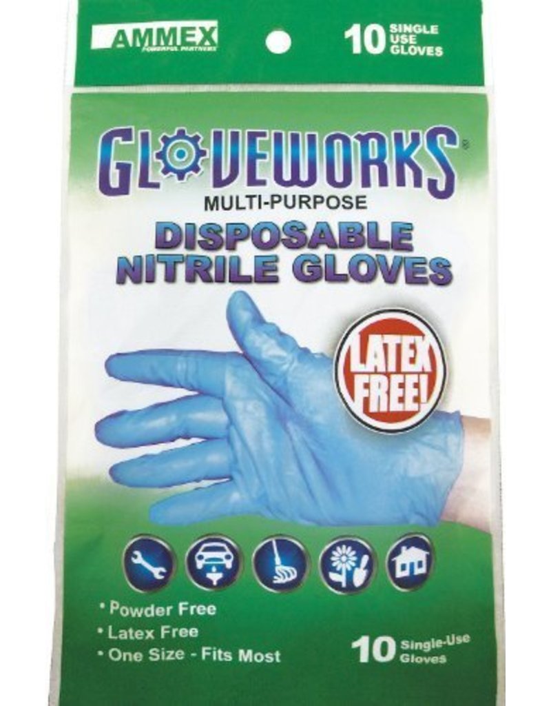 Gloveworks Nitrile Gloves One-size-fits-all 10 pack