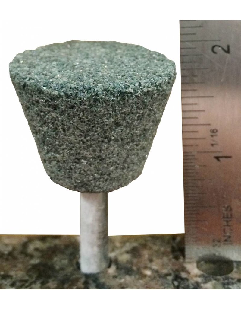 Just Sculpt #31 Silicon Carbide Mounted Stone #31 Inverted Cone 1-3/8x1 (1/4'' Shank)