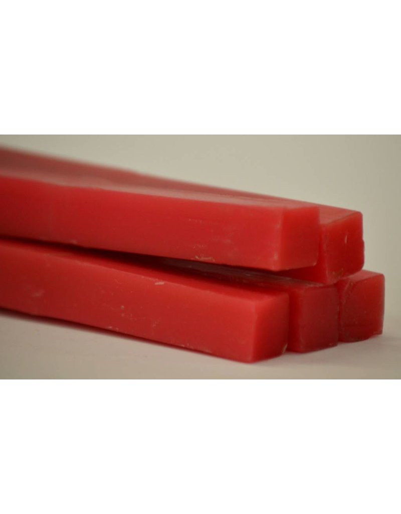 Paramelt Wax Sprue Red Square Solid 1/2'' (5 Pieces)