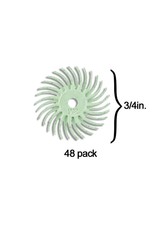 3M Scotch-Brite™ Radial Bristle Disc 3/4'' Light Green 1 Micron Polish II (48 Pack)