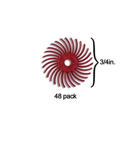 3M Scotch-Brite™ Radial Bristle Disc 3/4'' Red 220Grit (48 Pack)