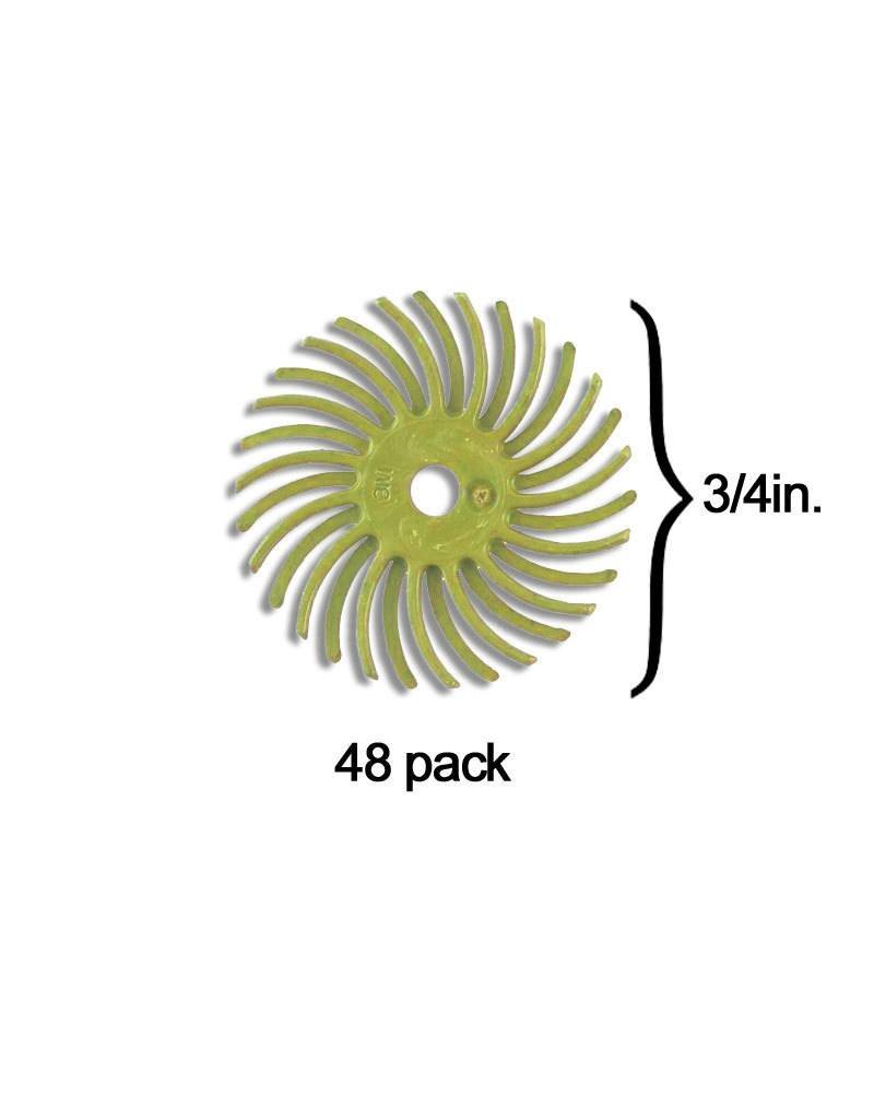 3M Scotch-Brite™ Radial Bristle Disc 3/4'' Yellow 80Grit (48 Pack)