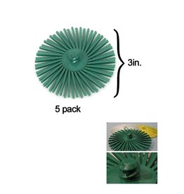 3M Scotch-Brite™ Roloc™ Radial Bristle Disc 3'' Green 50Grit (5 Pack)