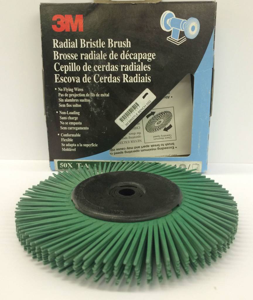 3M Roloc Bristle Disc, Grade 50, Green, 3 Inch - Abrasive Bristle Disc For Deburring & Cleaning - View #3