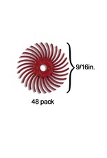 3M Scotch-Brite™ Radial Bristle Disc 9/16'' Red 220Grit (48 Pack)