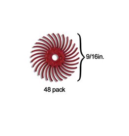 3M 3M Radial Bristle Disc 9/16'' Red 220Grit (48 Pack)