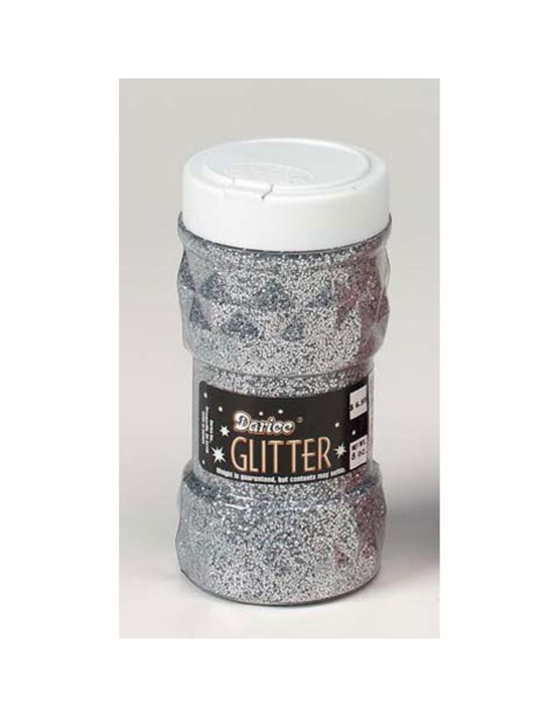 Darice Glitter Jar - Silver - 8 oz