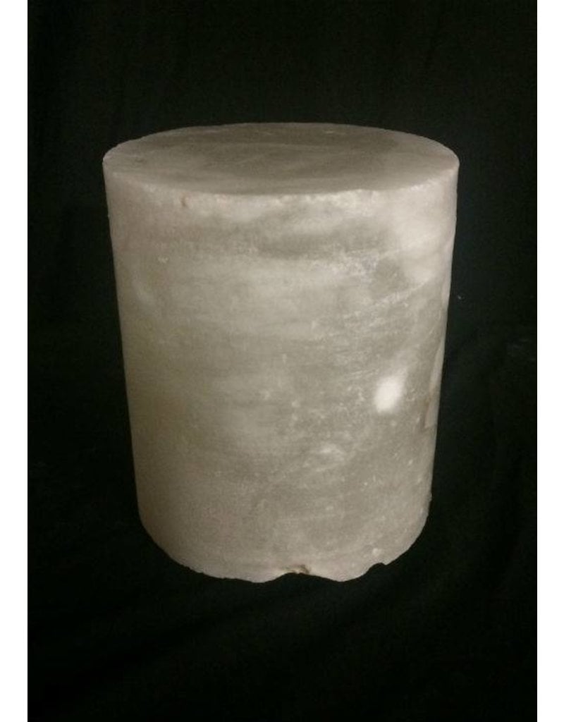 Stone 4-3/4"d x 4"h White Alabaster Cylinder #221007