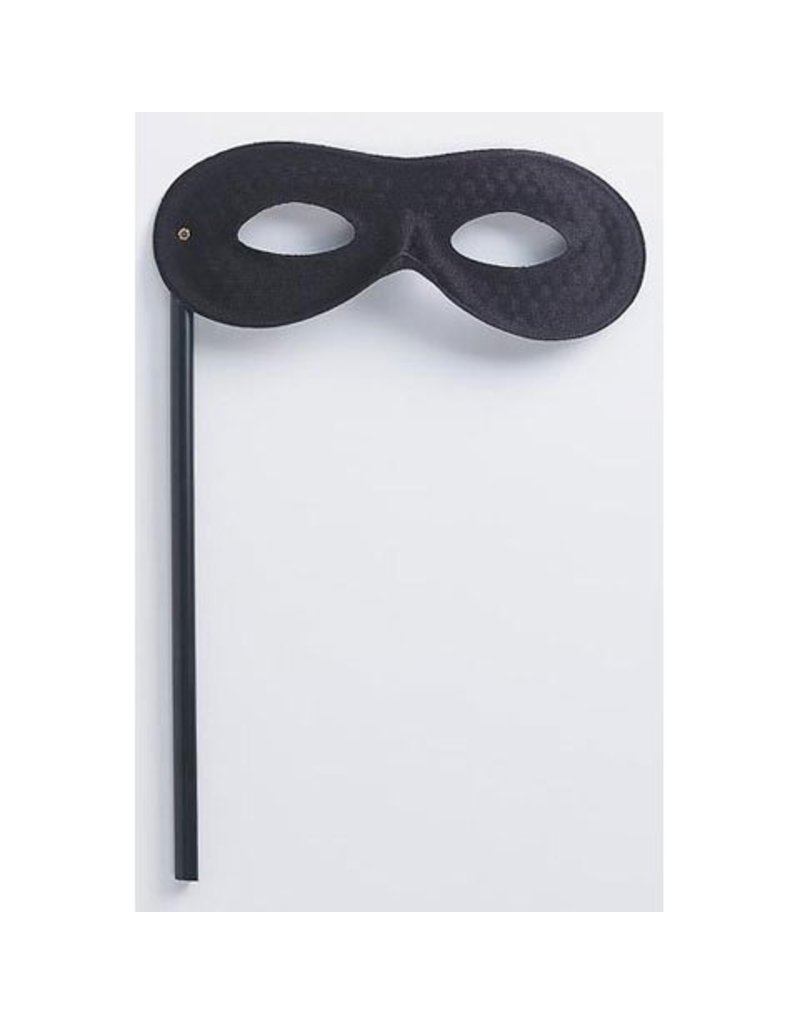 Darice Mask on a Stick - Black Satin