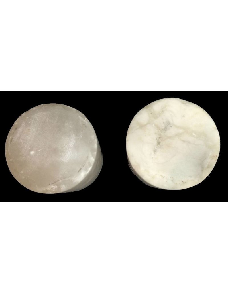 Stone 5-1/4"d x 4-1/2"h White Alabaster Cylinder #221012