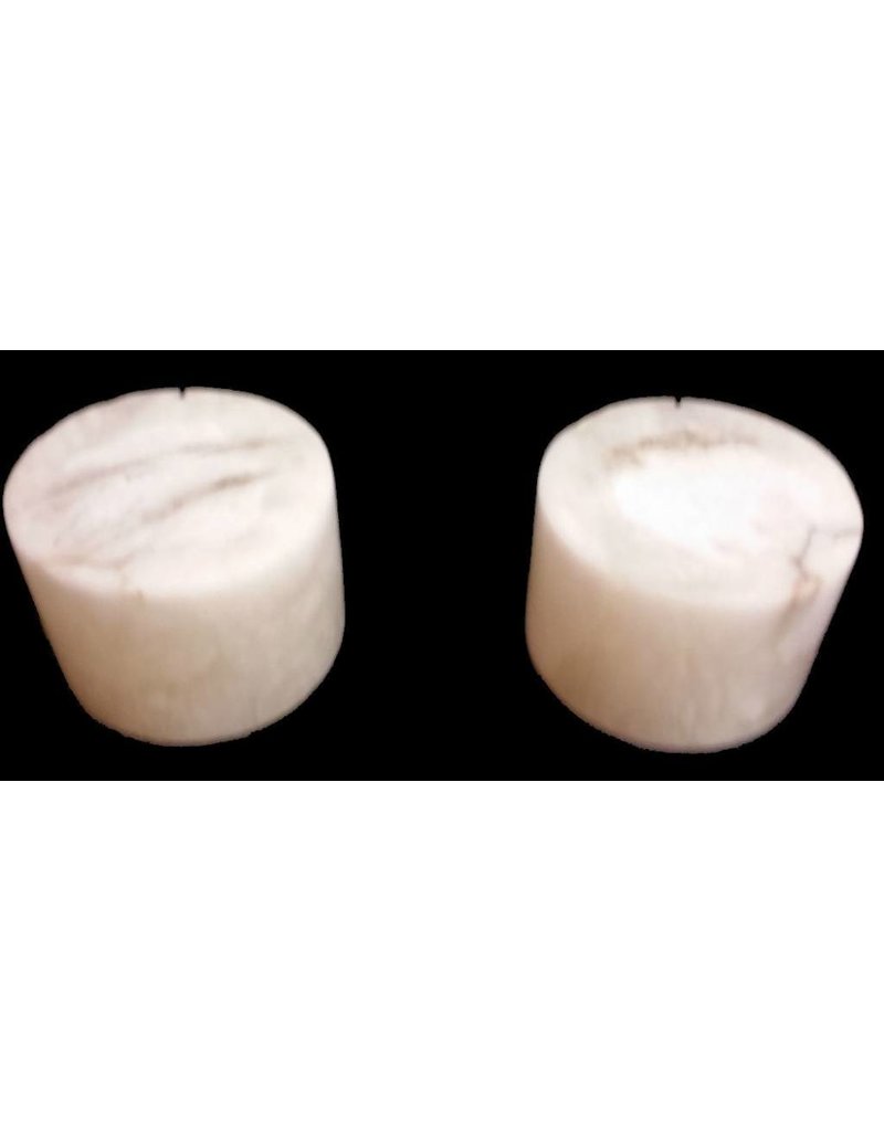 Stone 5-1/4"d x 3-1/2"h White Alabaster Cylinder #221013