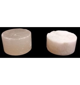 Stone 4-3/4"d x 2-1/2"h White Alabaster Cylinder #221008