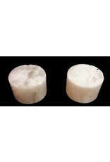 Stone 4-3/4"d x 3-1/2"h White Alabaster Cylinder #221009