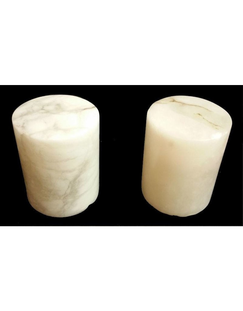 Stone 4-3/4"d x 6"h White Alabaster Cylinder #221010