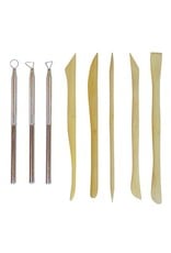 8pcs Wooden Handle Art Tool Set, Simple Multi-purpose Clay Tool For Adult,  Student