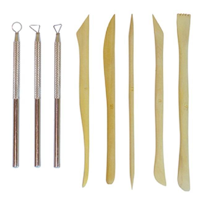 8pc Mini Clay Tool Set - The Compleat Sculptor