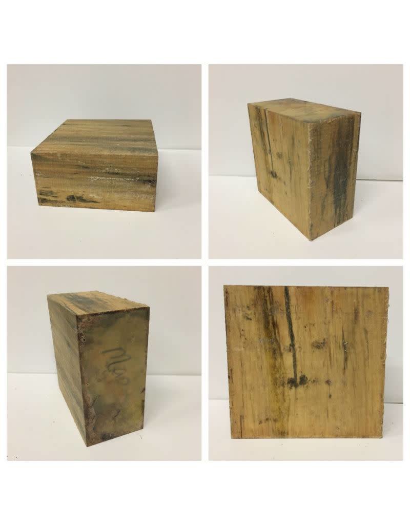 Wood Ambrosia Maple Block 6x6x3