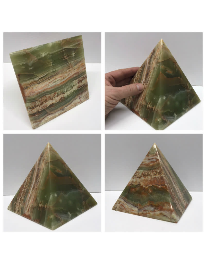 Stone Onyx Pyramid 6in