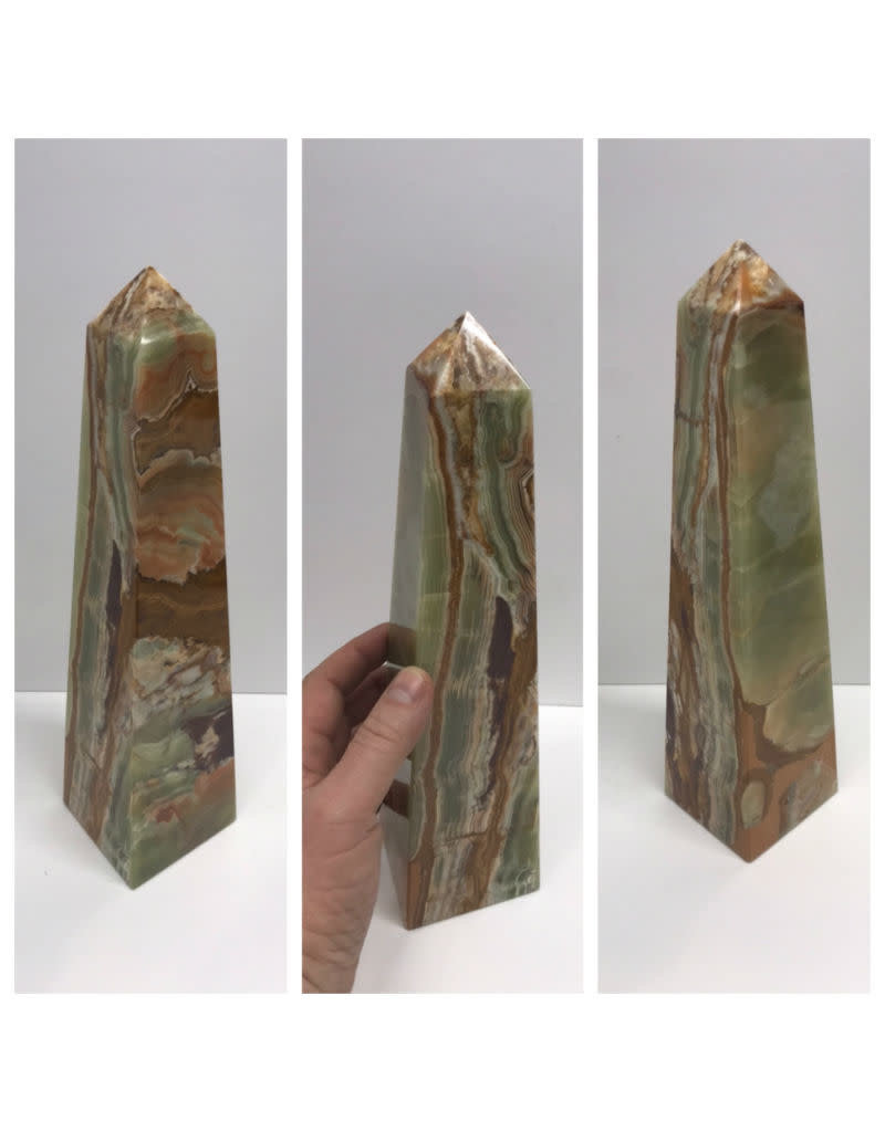 Stone Onyx Obelisk 12in