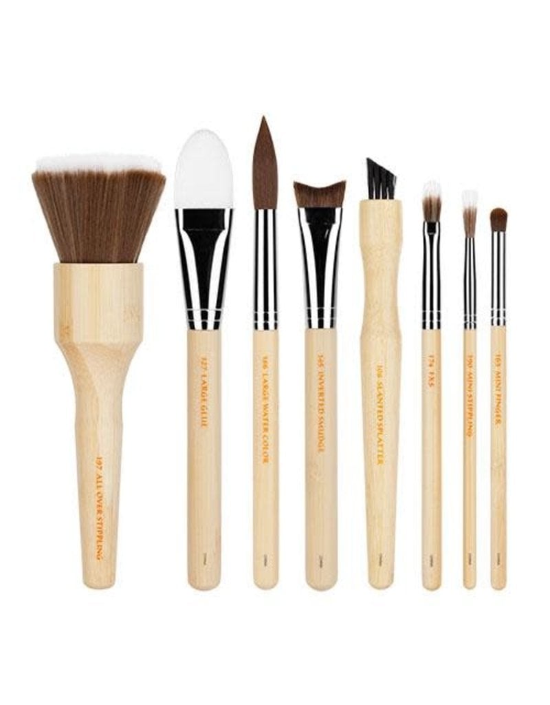 Bdellium Tools SFX Brush Set 8 pc. with Double Pouch (3rd Collection)