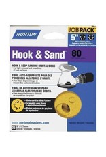 Norton Hook and Sand 80 grit 5"x 5 and 8 25 pack