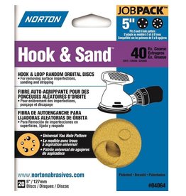 Norton Hook and Sand 40 grit 5"x 5 and 8 20 pack