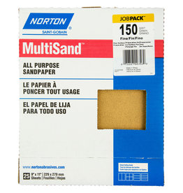 Norton Multisand Aluminum Oxide 150C 9"x11" 25pk