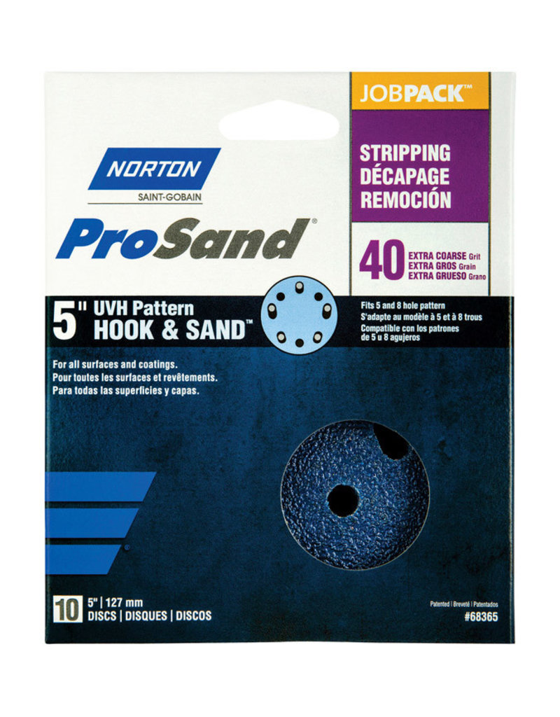 Norton Pro Sand Hook and Sand 40 grit 5"x 5 and 8 10 pack