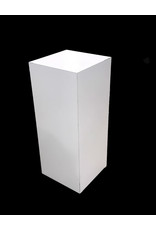 Just Sculpt Formica Pedestal 15x15x36 White Gloss