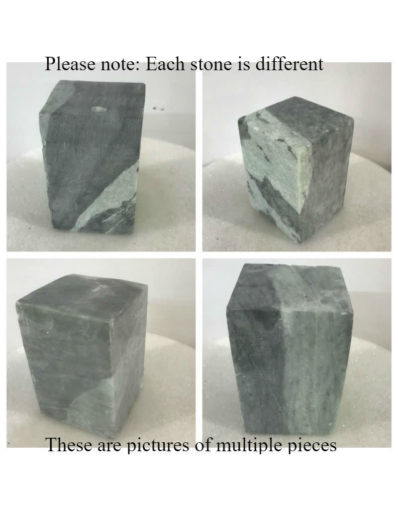 Stone Indian Gray/Green Soapstone 16lb Block 5x5x6