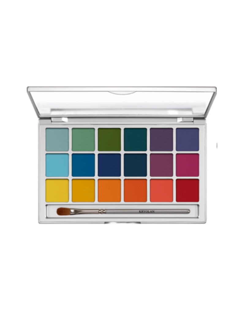 Kryolan Eye Shadow Variety Palette 18 colors V-2