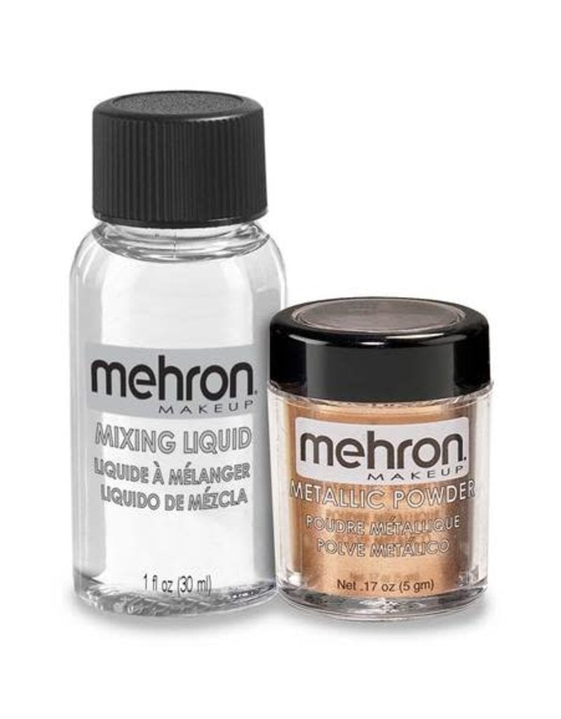 Mehron Metallic Powder with Mixing Liquid Copper