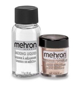 Mehron Metallic Powder with Mixing Liquid Rose Gold