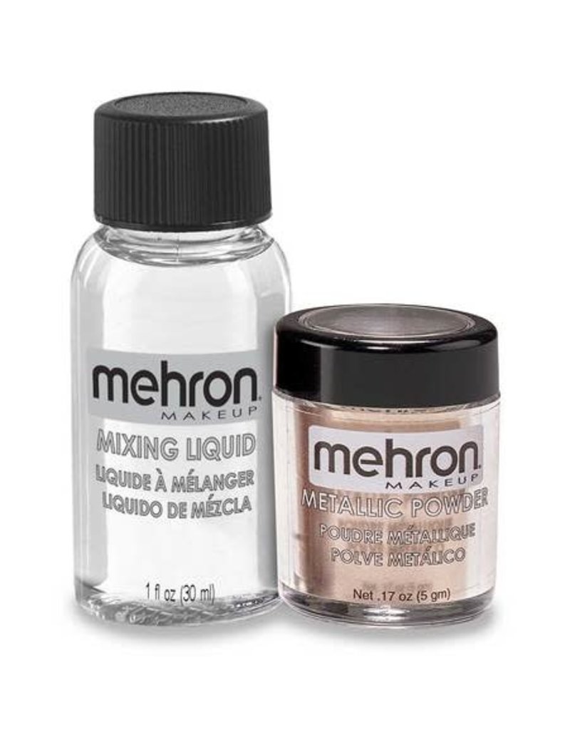 Mehron Metallic Powder with Mixing Liquid Rose Gold