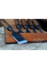 JS-Ukraine Chisels with Beveled edges in the leather bag (set of 5)